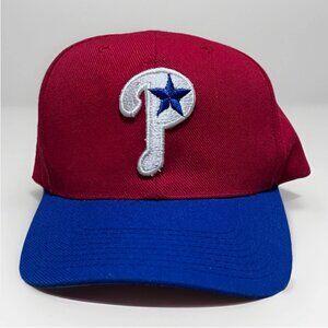 VTG 90s GCC Philadelphia Phillies MLB Baseball Snapback Hat Cap Red Star READ!!!